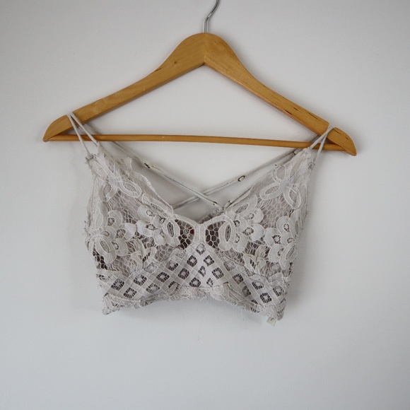 Free People Other - Free People Light Grey Adella Bralette Small